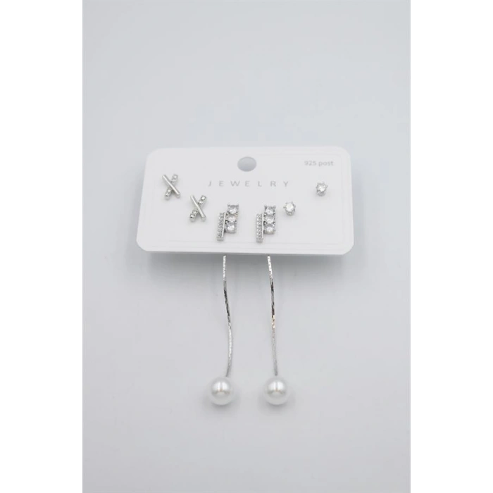 Çoklu Set Küpe - Gümüş