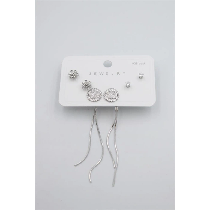 Çoklu Set Küpe - Gümüş