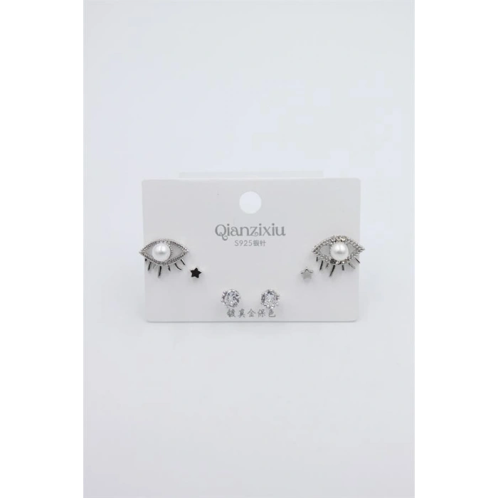 Çoklu Set Küpe - Gümüş