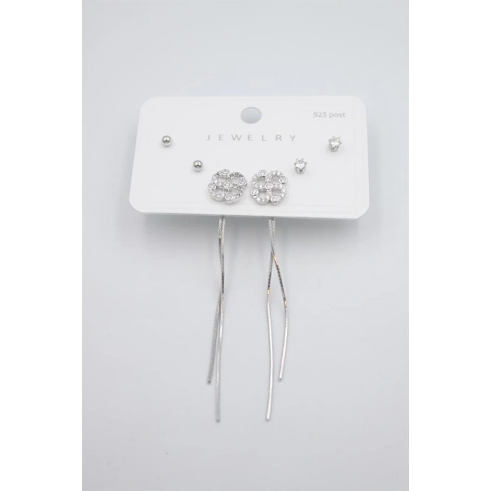 Çoklu Set Küpe - Gümüş