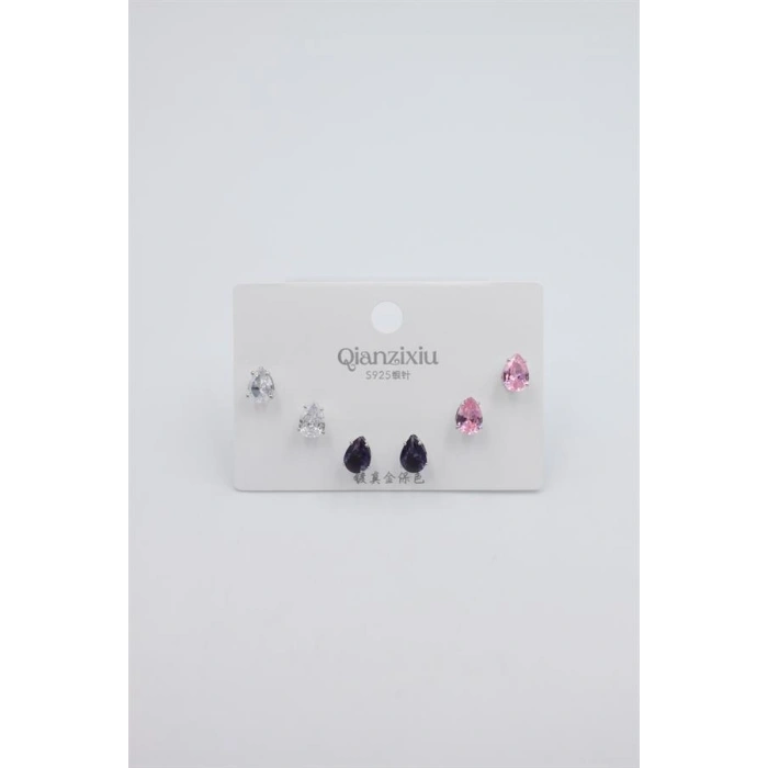 Çoklu Set Küpe - Gümüş