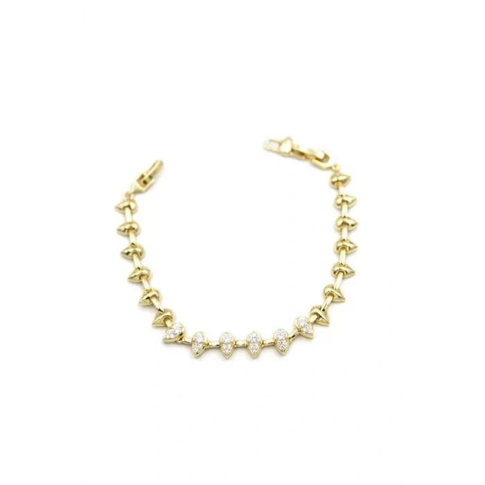 Damla Taşlı Bileklik - Altın