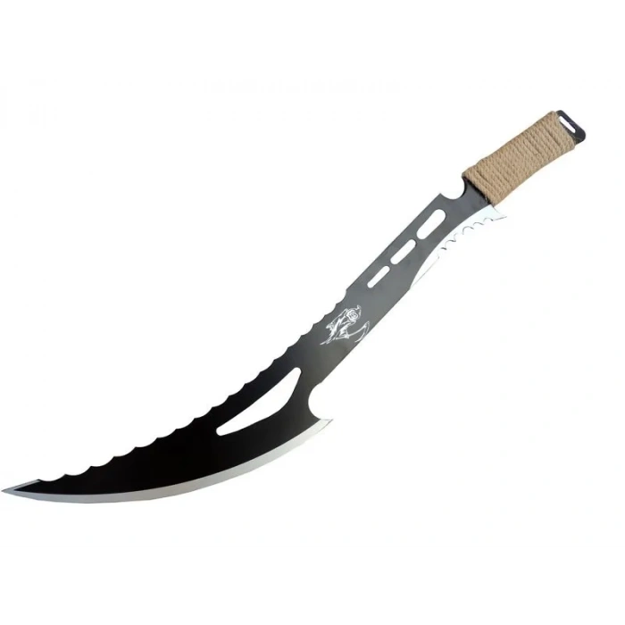 Dekoratif Azrail Kılıcı 70 Cm, Hasır İp Saplı, Keskin Değildir