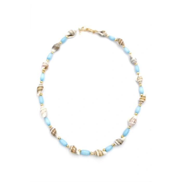 Deniz Kabuğu Kolye - Turkuaz