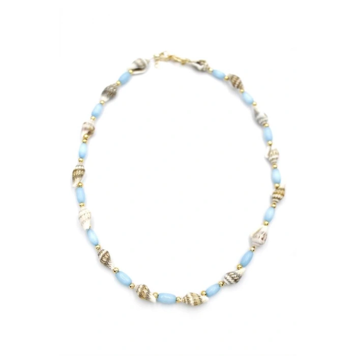 Deniz Kabuğu Kolye - Turkuaz