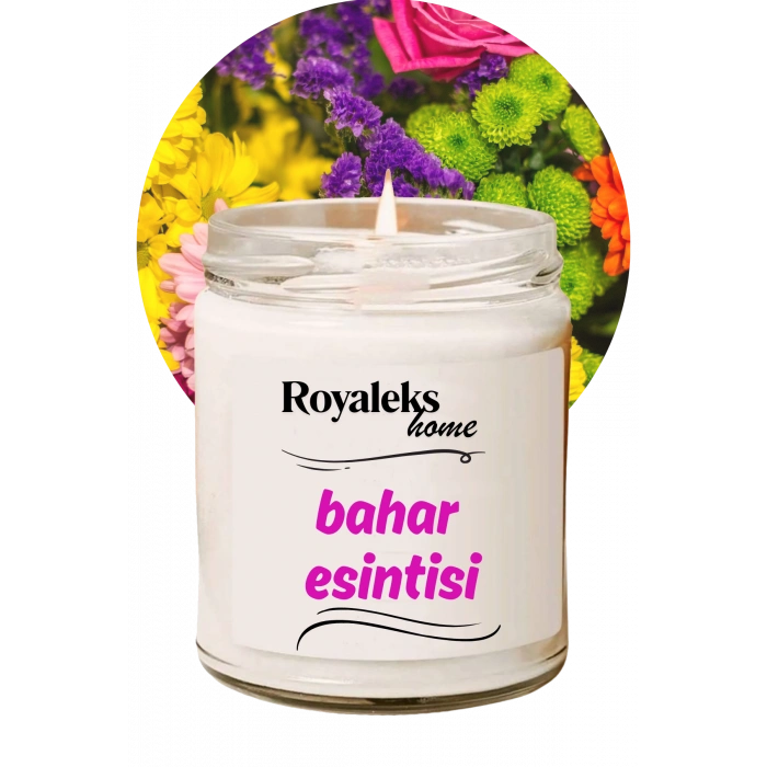 Doğal Özel Seri Kokulu Dekoratif Kavanoz Mum 210 cc - Bahar Esintisi - RYL