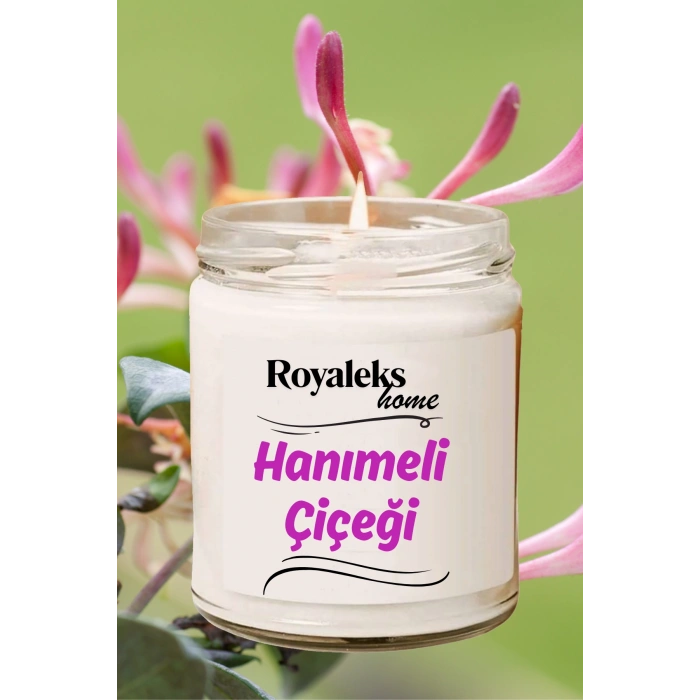 Doğal Özel Seri Kokulu Dekoratif Kavanoz Mum 210 cc - Hanımeli Esansı - RYL