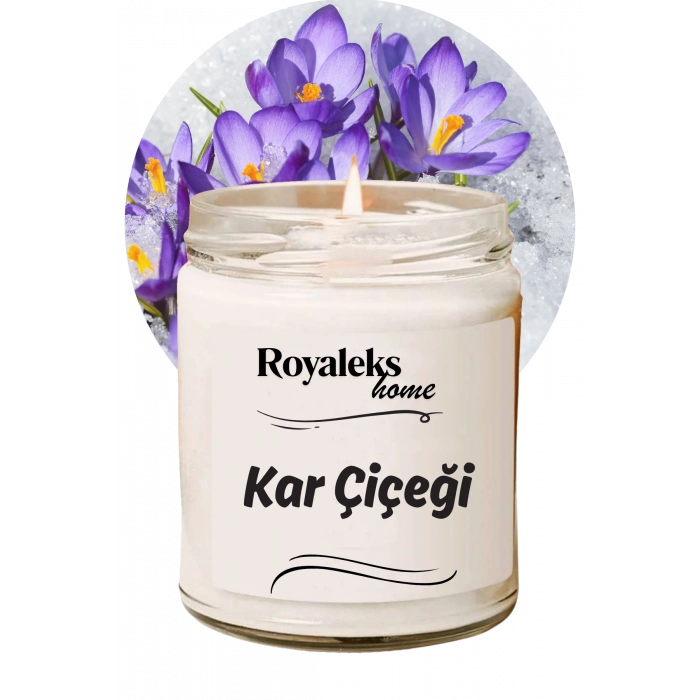Doğal Özel Seri Kokulu Dekoratif Kavanoz Mum 210 cc - Kar Çiçeği - RYL