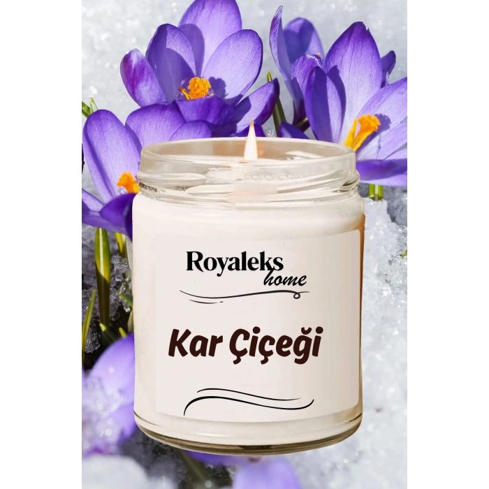 Doğal Özel Seri Kokulu Dekoratif Kavanoz Mum 210 cc - Kar Çiçeği - RYL