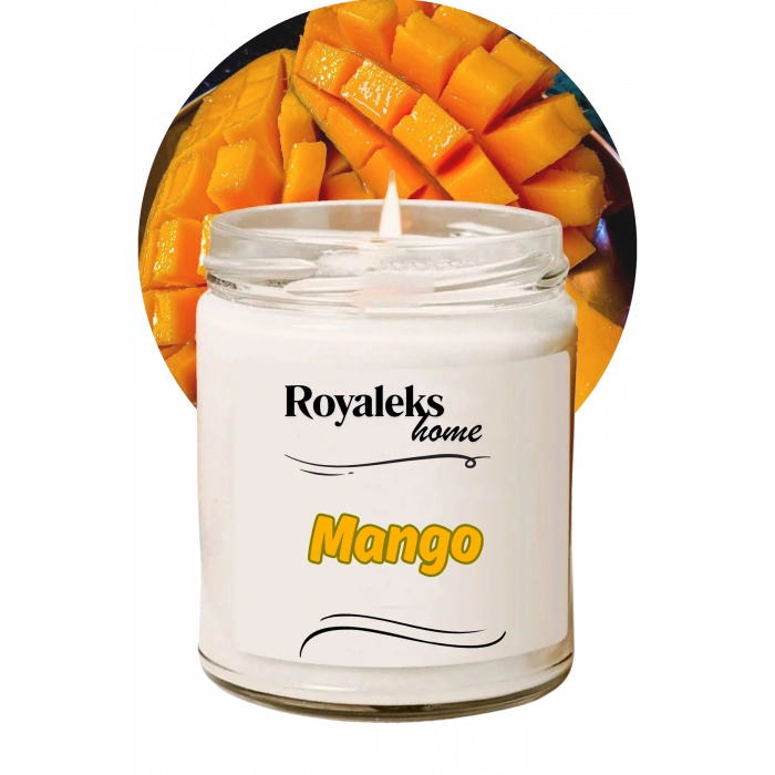 Doğal Özel Seri Kokulu Dekoratif Kavanoz Mum 210 cc - Mango Esansı - RYL
