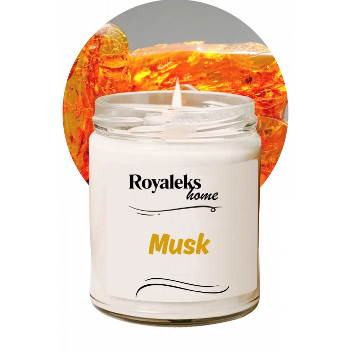 Doğal Özel Seri Kokulu Dekoratif Kavanoz Mum 210 cc - Musk Esansı - RYL