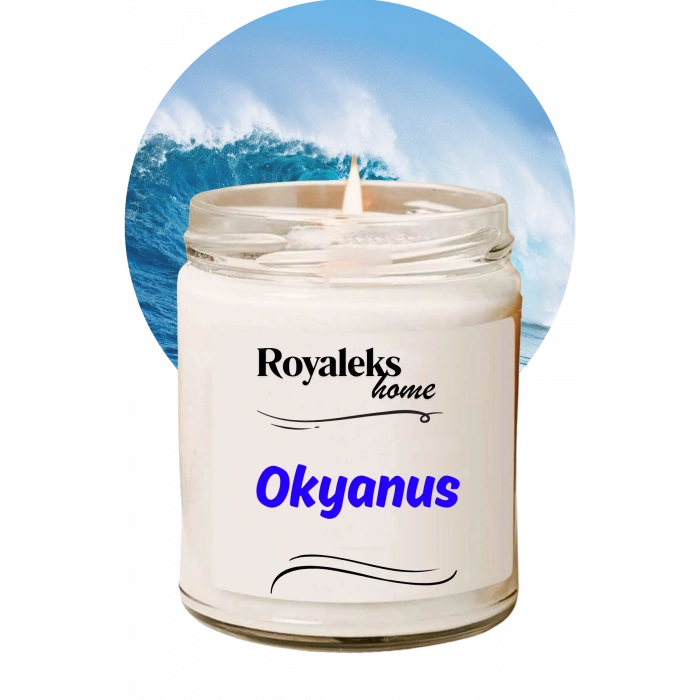 Doğal Özel Seri Kokulu Dekoratif Kavanoz Mum 210 cc - Okyanus Esansı - RYL