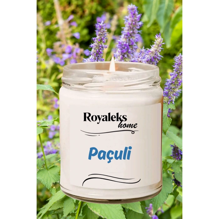Doğal Özel Seri Kokulu Dekoratif Kavanoz Mum 210 cc - Paçuli Esansı - RYL