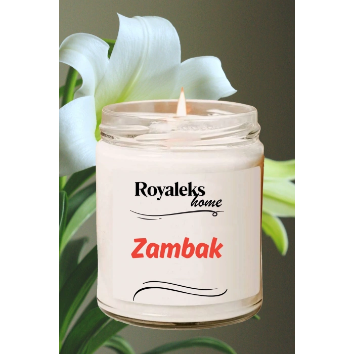 Doğal Özel Seri Kokulu Dekoratif Kavanoz Mum 210 cc - Zambak Esansı - RYL