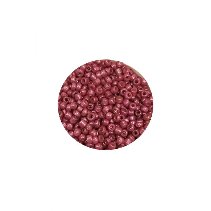 Dökme Cam Kum Boncuk (11/0) 2 mm - 60 Gram -  Koyu Pembe - BNC046