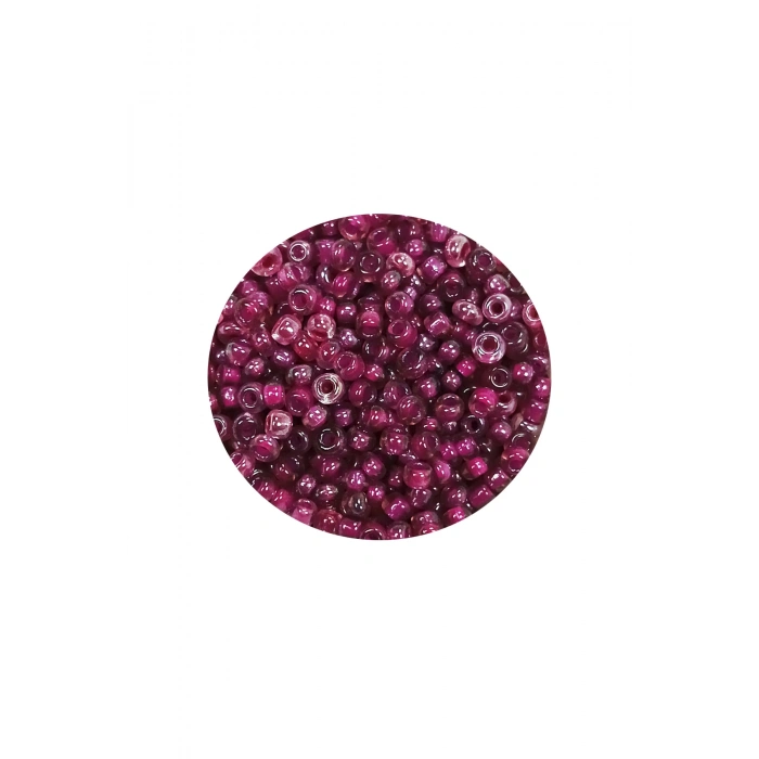 Dökme Cam Kum Boncuk (11/0) 2 mm - 60 Gram -  Mor - BNC040