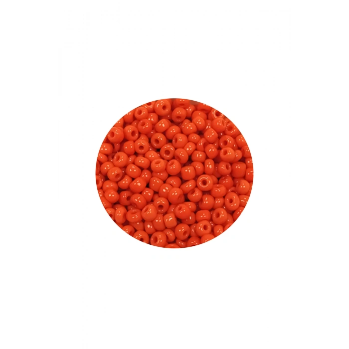 Dökme Cam Kum Boncuk (11/0) 2 mm - 60 Gram -  Turuncu - BNC048
