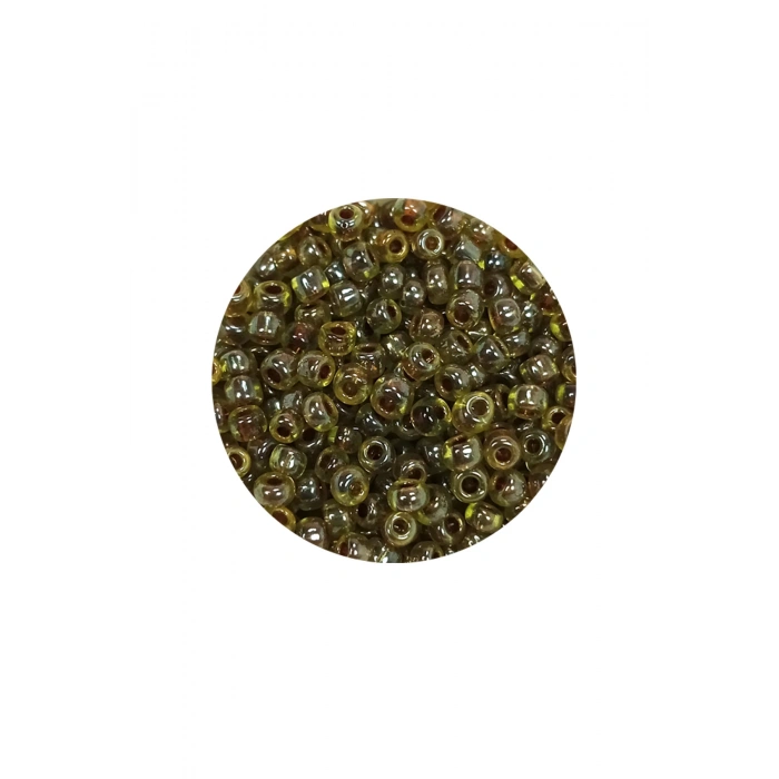 Dökme Cam Kum Boncuk (8/0) 3 mm - 20 Gram - Yeşil Siyah - BNC182