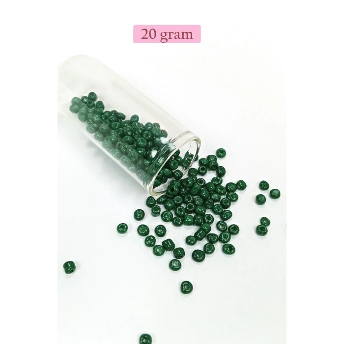 Dökme Cam Kum Boncuk Büyük Boy (6/0) 4 mm - 4 Renk - Toplam 80 Gram - BNC415