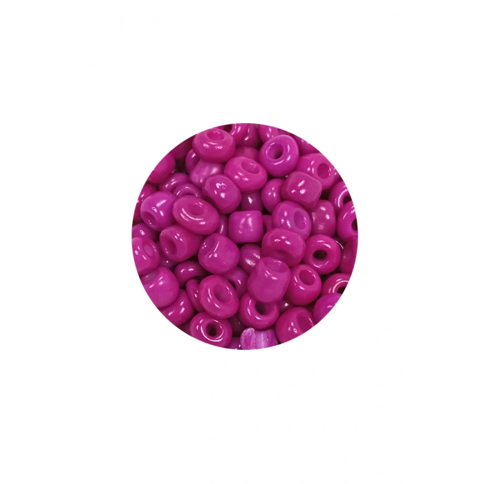 Dökme Cam Kum Boncuk Büyük Boy (6/0) 4 mm - 60 Gram - Eflatun - BNC138