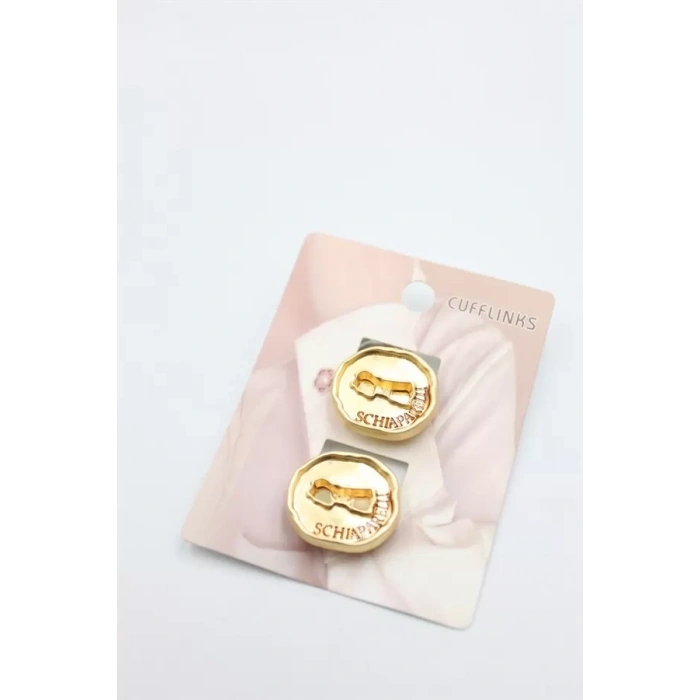 Düğme Broş - Altın