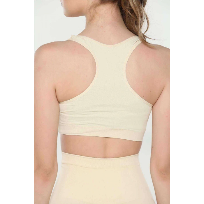 Elite Life Geniş Askılı Kadın Destekli Sporcu Büstiyer Ten Sütyen 777
