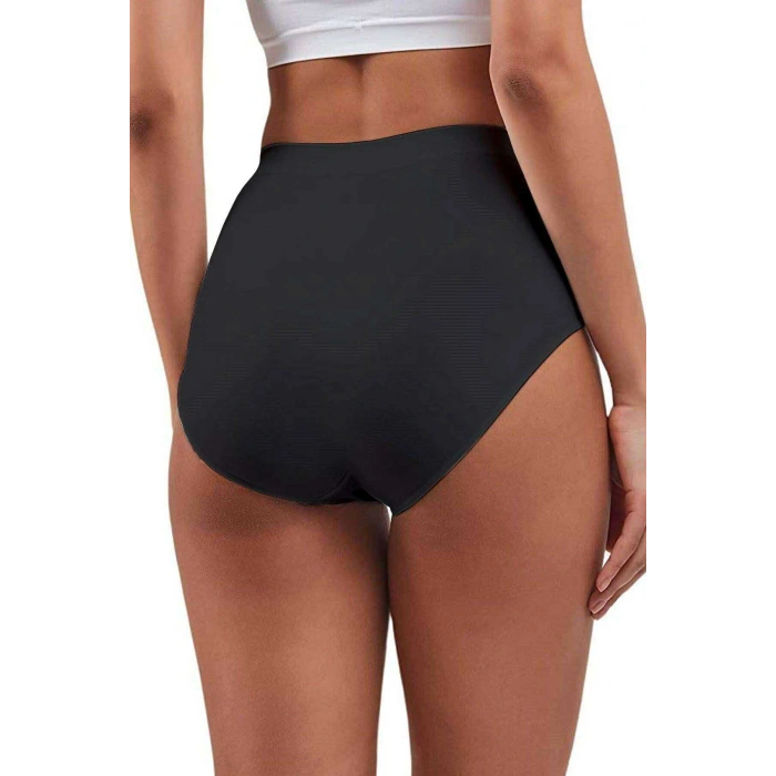 Elite Lite Kadın Yüksek Bel Dikişsiz İz Yapmaz Slip Külot Siyah 811