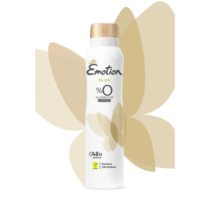 Emotion Bliss Kadın Vegan Deodorant 150 Ml Hızlı Kurur , Leke Bırakmaz