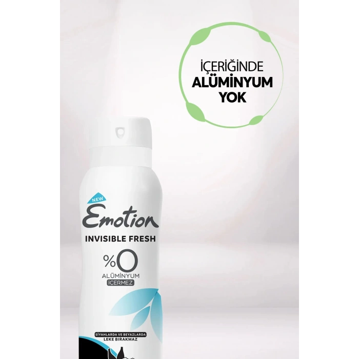 Emotion Invisible Fresh Black & White Kadın Deodorant 150ml Vegan, Leke Bırakmaz