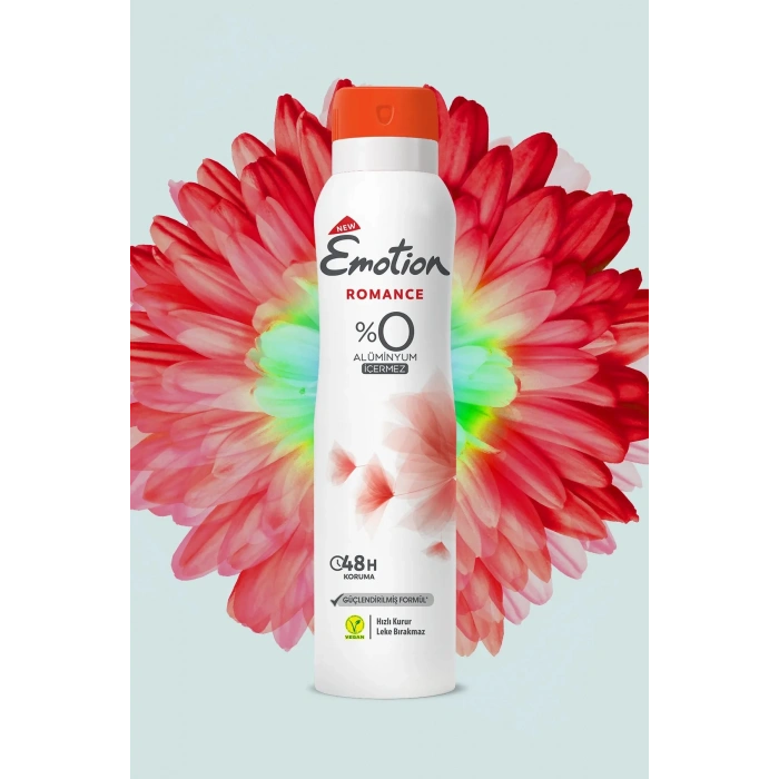 Emotion Romance Kadın Vegan Deodorant 150 Ml Hızlı Kurur, Leke Bırakmaz