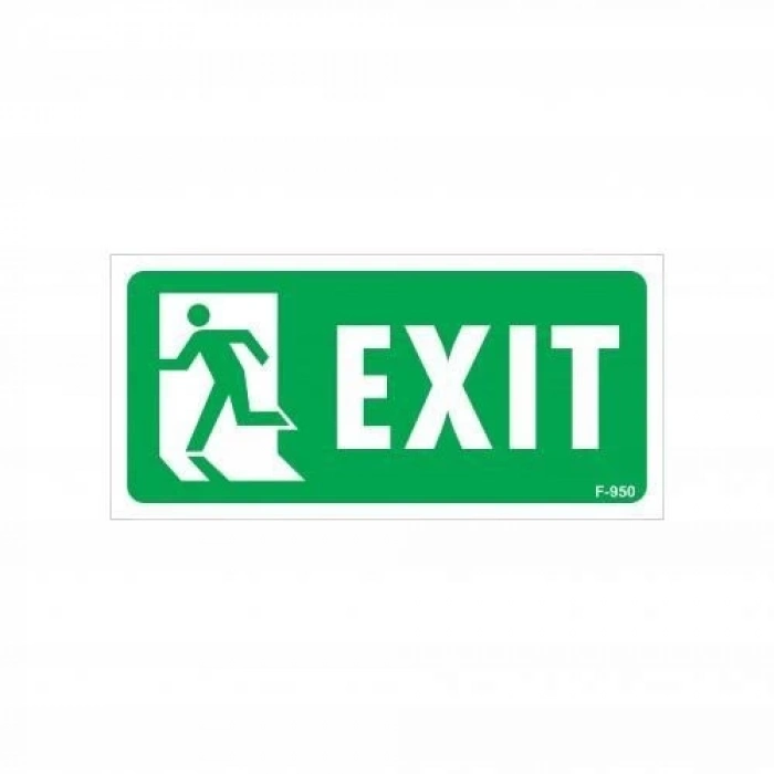 Exit Sol Uyarı Levhası 17,5x25 KOD:950
