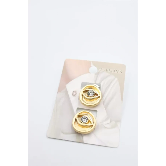 Göz Düğme Broş - Altın