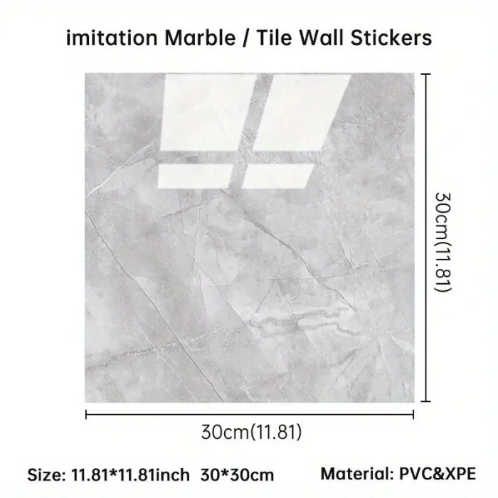 Gri Mermer Desen Duvar Sticker (30*30)