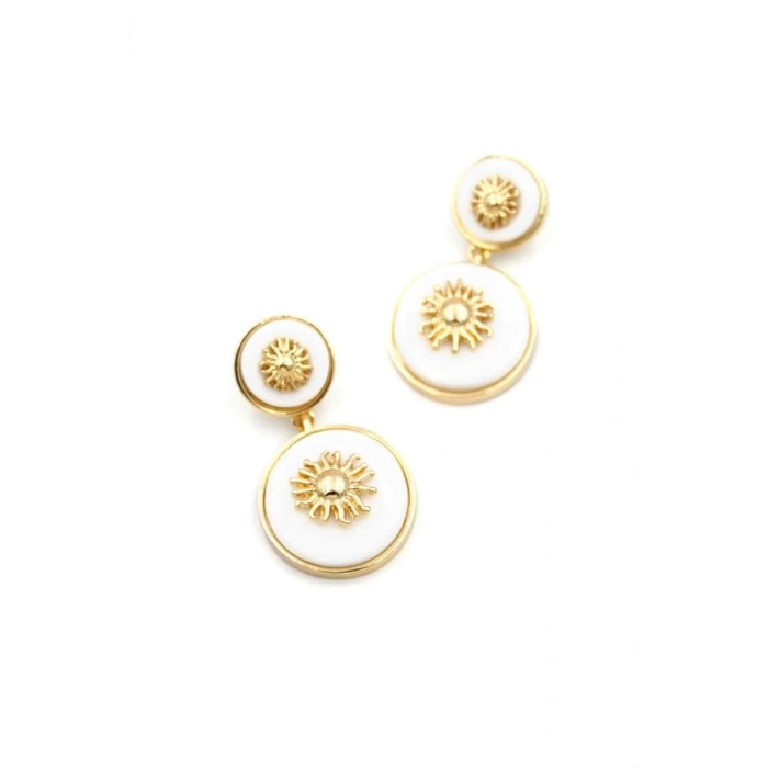 Güneş Küpe - Beyaz