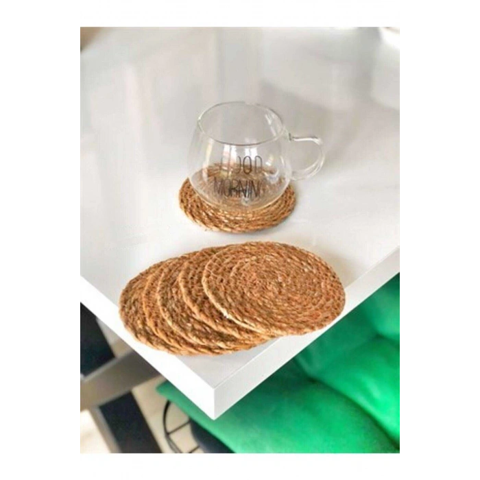 Hasır Bardak Altlığı 6 Adet