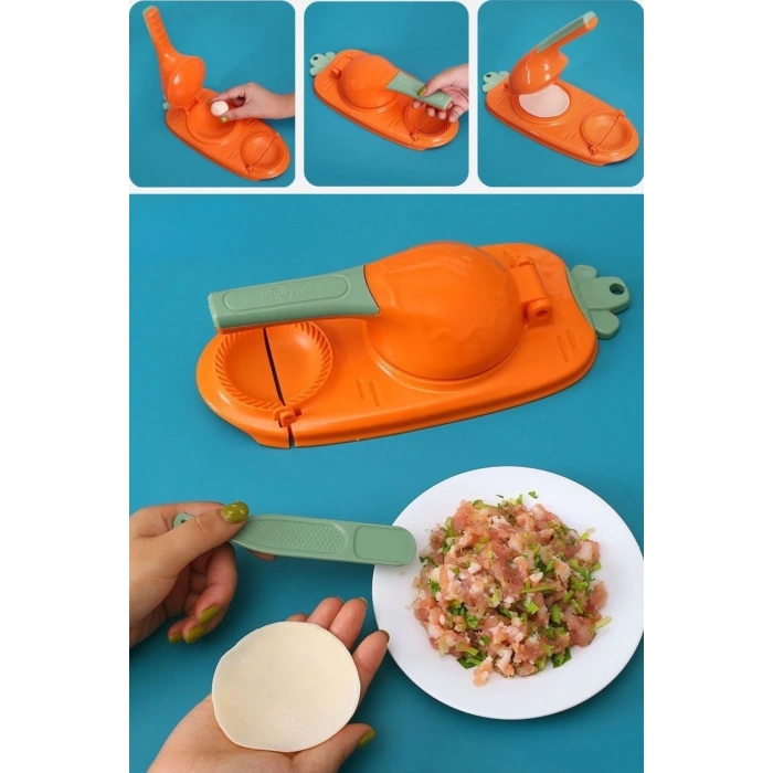 Havuç Tasarımlı Şık  Pratik  Börek Mantı Hamuru Presleme  Börek Yapma Kalıbı