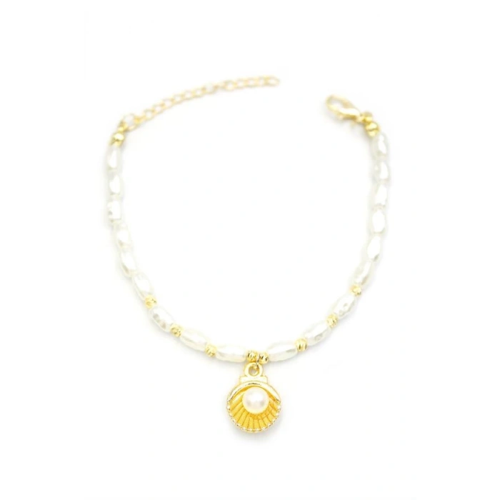 İnci Bileklik - Altın