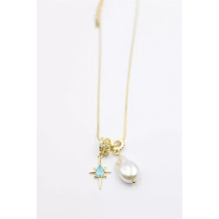 İnci Kolye - Altın