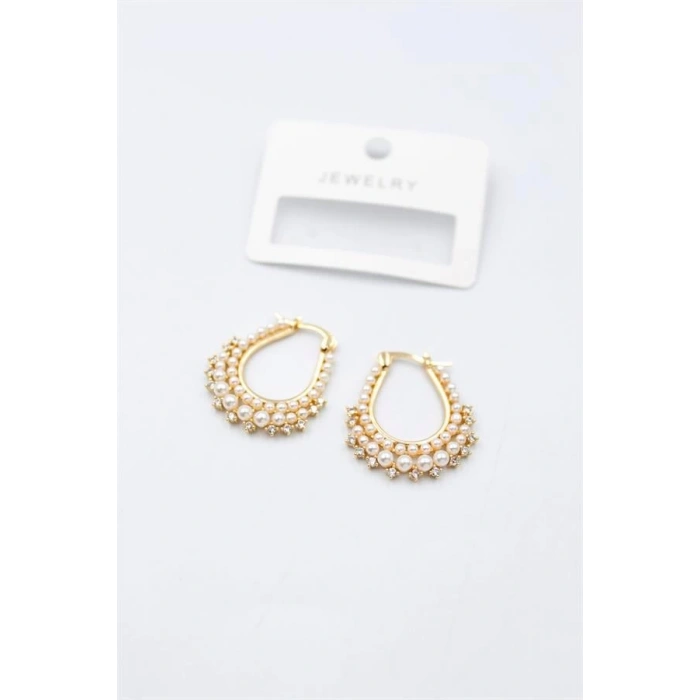 İncili Küpe - Altın