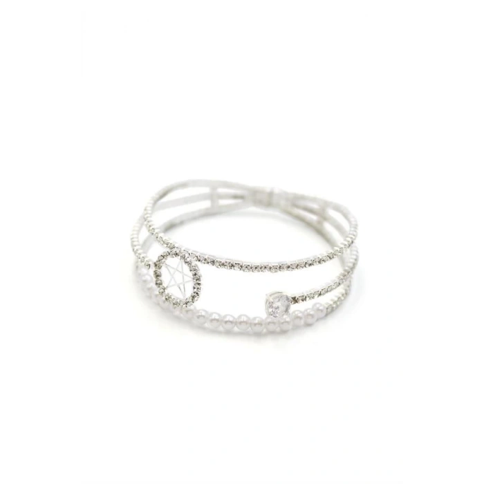 İncili Su Yolu Bileklik - Gümüş