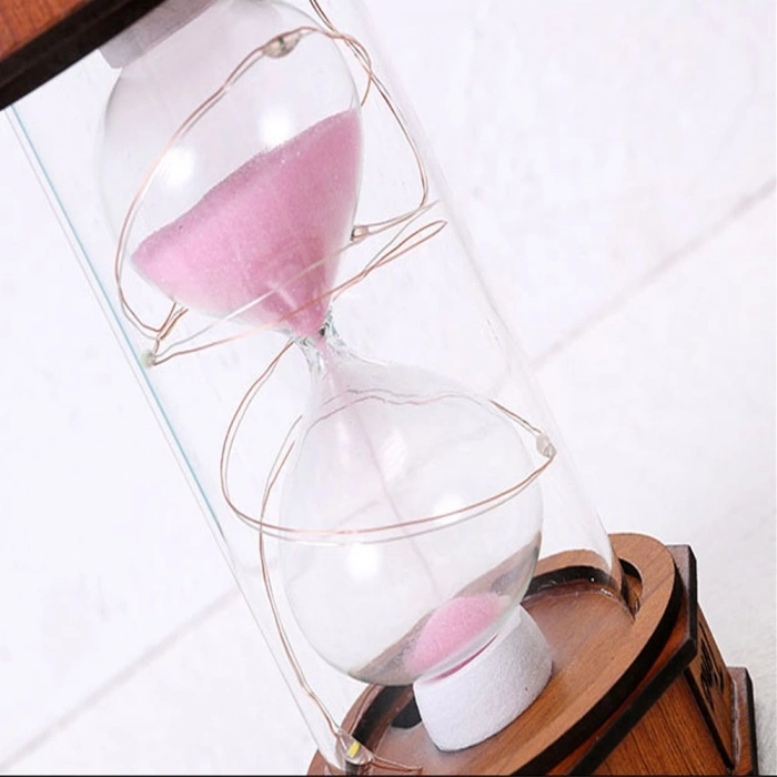 Işikli Dekoratif Ahşap Kum Saati