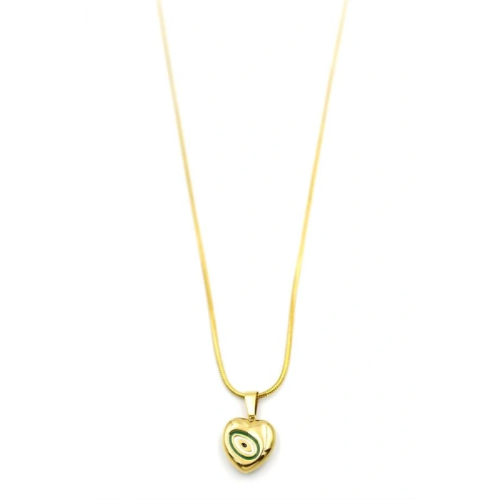 Kalp Kolye - 60 cm - Altın