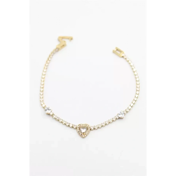 Kalp Su Yolu Bileklik - Altın