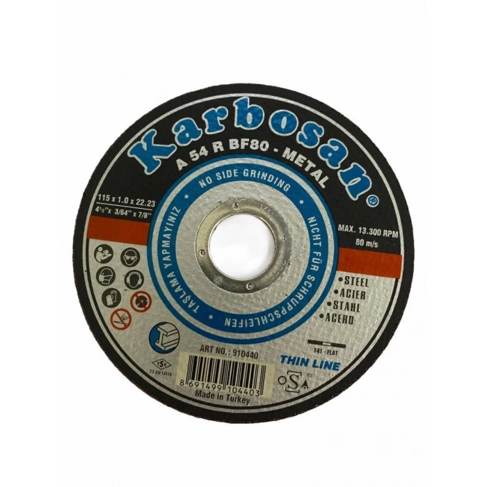 Mey İthalat® Karbosan 115X1,0X22 Thinline Metal Kesici