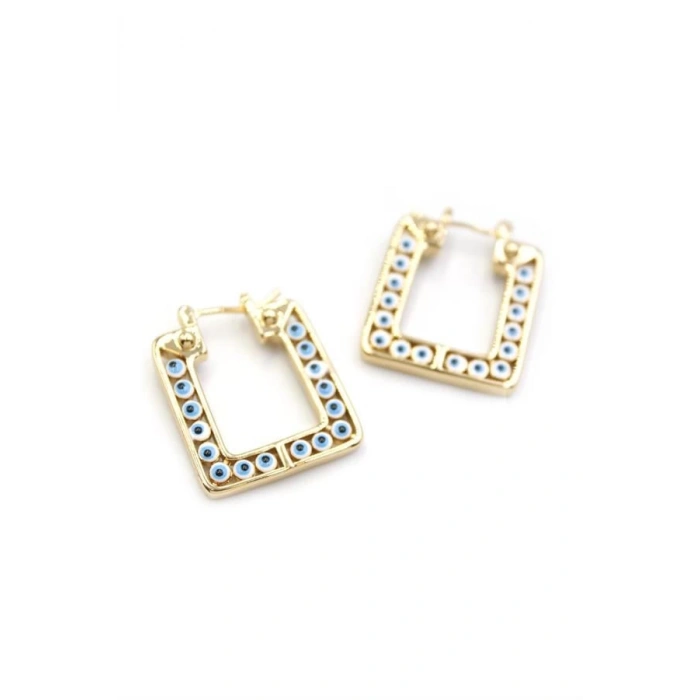 Kare Nazar Küpe - Altın