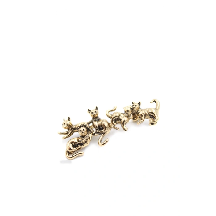 Kedi Broş - Bronz