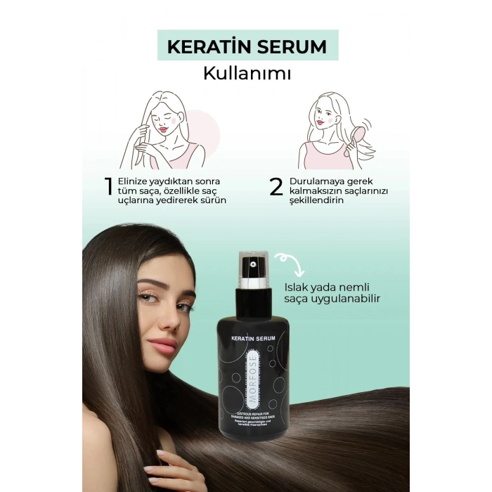 Keratin Saç Serumu 75 ML - Yıpranmış Saçlar için - mrfs