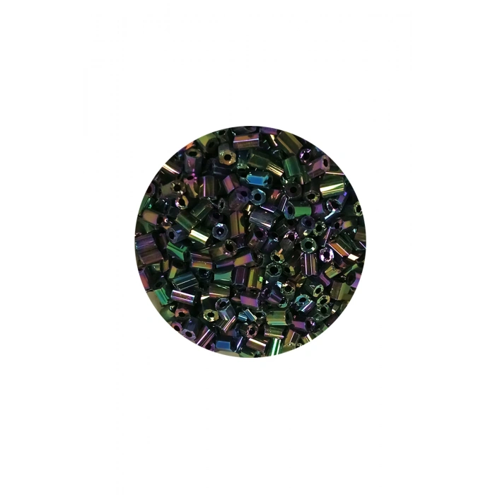 Kesme Cam Boncuk 2mm - 20 Gram - Parlak Alacalı -BNC304