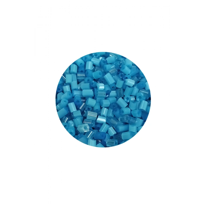 Kesme Cam Boncuk 2mm - 60 Gram - Mat Mavi - BNC386