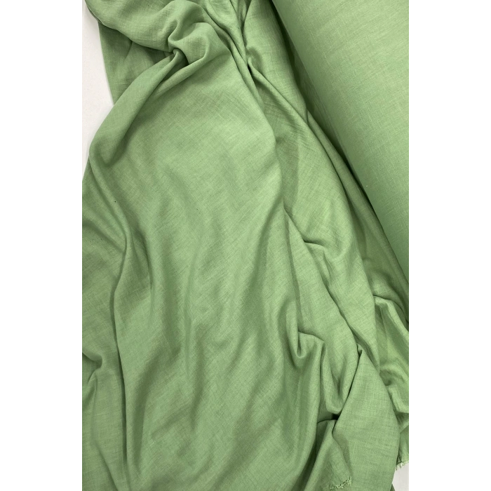 Keten Kumaş - Organik Kumaş - Perde Kumaşı - Ince Keten - Kıyafet Için Kumaş Örtü Çağla Yeşili 75